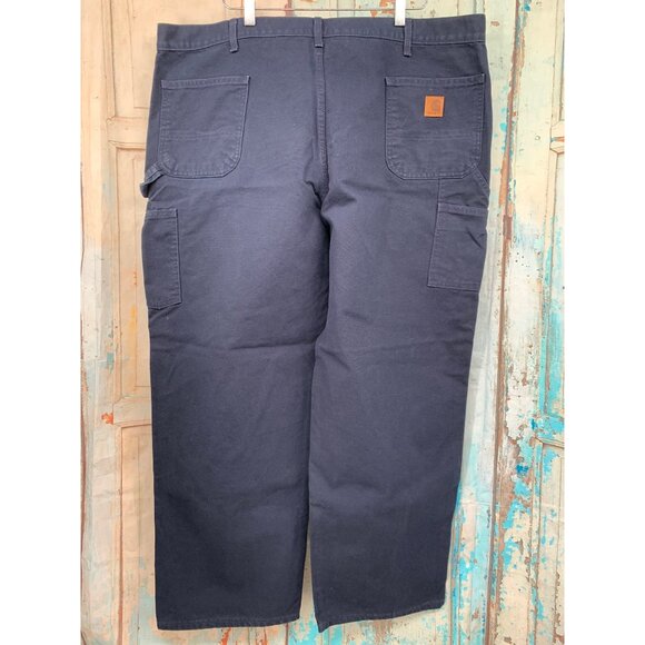 Carhartt Mens Loose Fit Originals B11-MDT 46x30 Midnight Blue Carpenter Jeans Wo - Picture 2 of 5